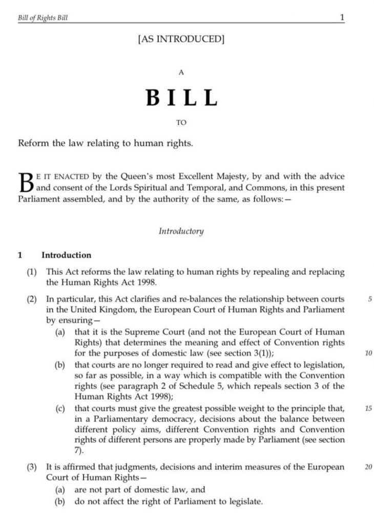 Front cover of legislation