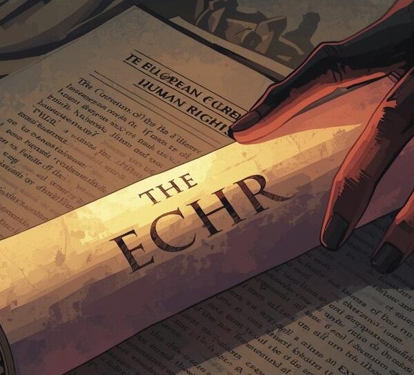 A hand tries to steal a copy of the ECHR.