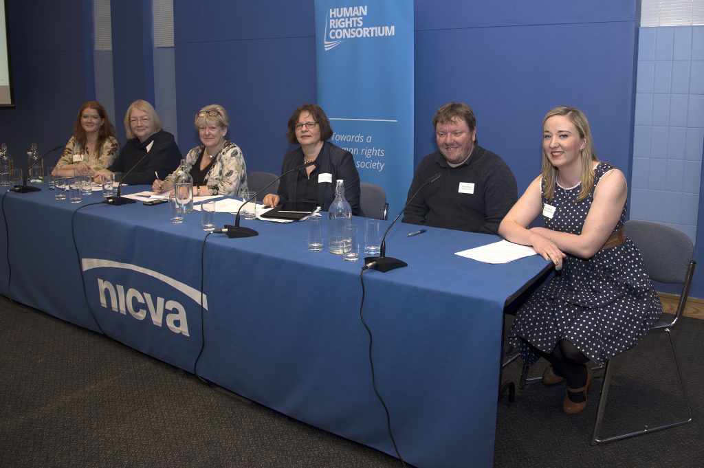 Copyright © Kevin Cooper Photoline NUJ: Edel Quinn, Age NI, with Ruth Taillon, Centre for Cross Border Studies, Patricia McKeown, Regional Secretary, UNISON, Professor Dagmar Schiek, QUB, Patrick Malone, Disability Action, and Claire Bradley, Children’s Law Centre, at the One day conference on Brexit: Charting a Way Forward A Civil Society Dialogue on Thursday 15th June 2017 in NICVA, Duncairn Gardens, Belfast. The speakers included: Kevin Hanratty, Director, Human Rights Consortium, EU perspective, Colette FitzGerald, Head of European Commission in Belfast, Dr Claire McCann, Human Rights Consortium, Patricia McKeown, Regional Secretary, UNISON, Professor Dagmar Schiek, QUB, Ruth Taillon, Centre for Cross Border Studies, Edel Quinn, Age NI, Claire Bradley, Children’s Law Centre, Patrick Malone, Disability Action, Geoff Nuttall, Head of Policy & Public Affairs, NICVA, Declan Billington, NI Food and Drink Association, Professor David Phinnemore, QUB Louise Coyle, NI Rural Women’s Network, James Orr, Friends of the Earth Aidan Campbell, Rural Community Network, Dr Brian Jack, QUB, Paddy Kelly, Director, Children’s Law Centre, Angela McGowan, CBI, Owen Reidy, NIC-ICTU, Patrick Yu, NI Council for Racial Equality, Fergal McFerran, NUS-USI, Conor Houston, Centre for Democracy & Peace Building, feedback by Professor Deirdre Heenan, UU.